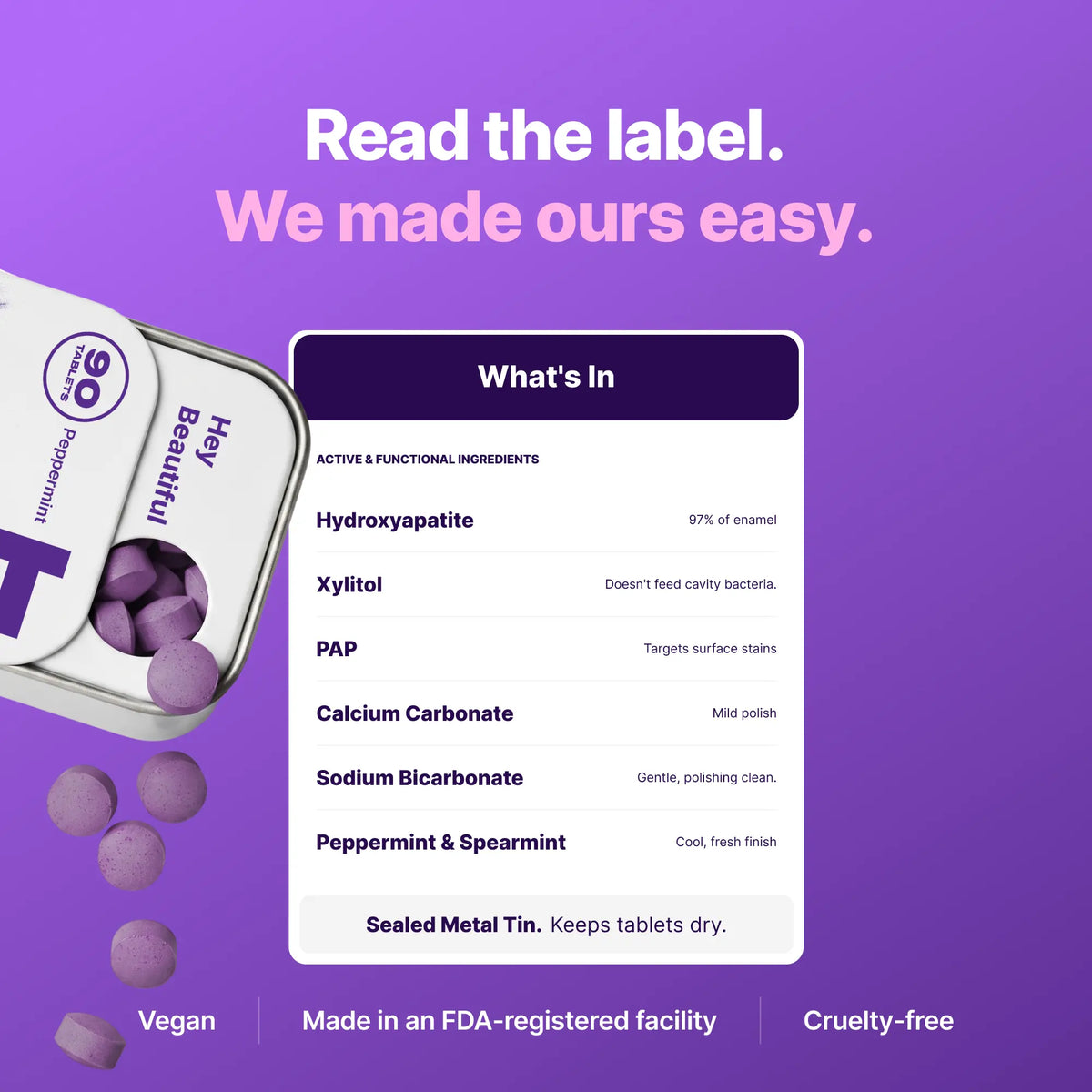 TryPrisma Purple Toothpaste Tablets